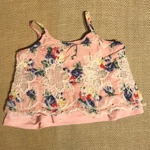 💎 5 for $15 💎 Pink floral tank top